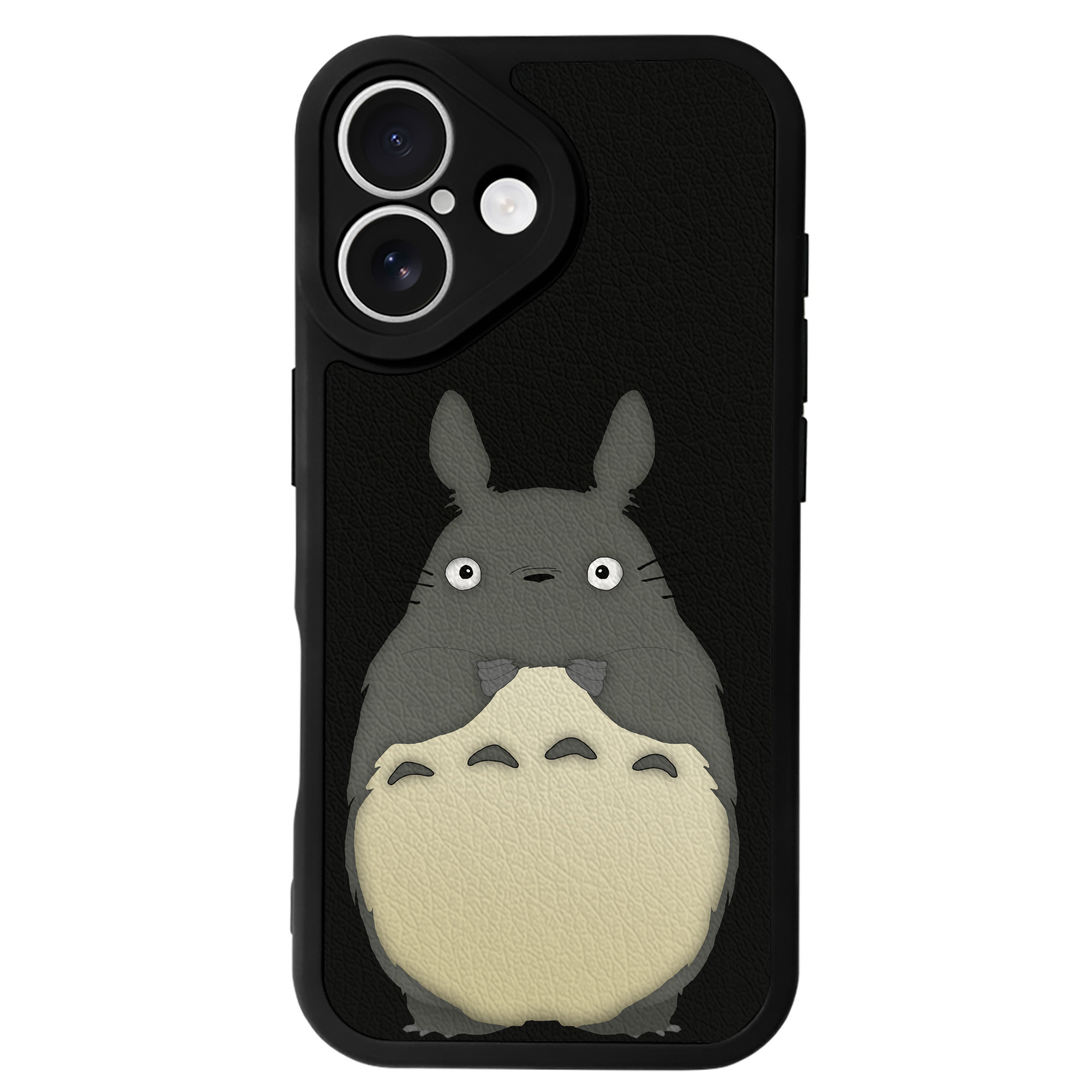 （画像用） となりのトトロ 草壁メイ 草壁サツキ My Neighbor Totoro Satsuki Kusakabe Mei Kusakabe 【iPhone 16シリーズ対応】シリコンスマホケース（レザー調） 材質：シリコン